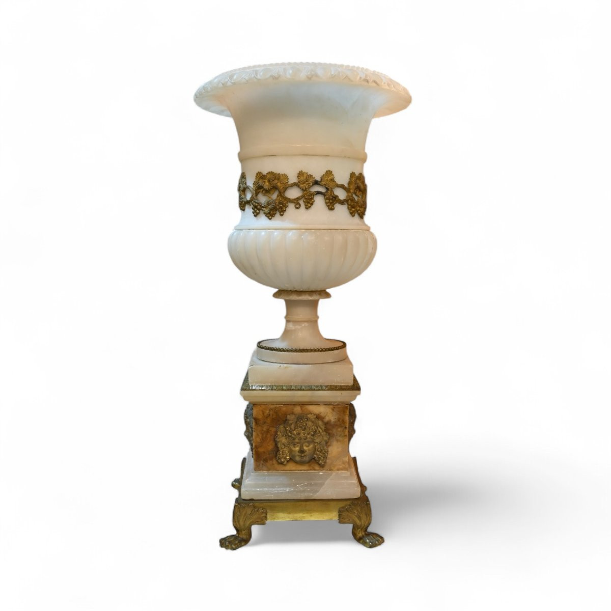 Coppia Di Vasi In Alabastro - Francia Fine XVIII Secolo-photo-2